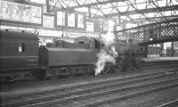 Ivatt 4MT 2-6-0 no 43000 arrives at Carlisle on Saturday 3 August 1963 with the 6.32pm train from Langholm.<br><br>[K A Gray 03/08/1963]