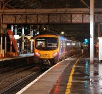 Having arrived separately, FTPE 185150 has just coupled up to a second unit and will shortly be departing from Preston heading for Manchester Airport on 3 January 2013.<br><br>[John McIntyre 03/01/2013]