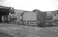 Britannia Pacific 70015 <I>Apollo</I> on Upperby shed, thought to be in July 1967, a month before withdrawal. <br><br>[K A Gray 15/07/1967]