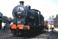 Midland 4F 0-6-0 no 43924 in the yard at Haworth in 1976. <br><br>[Colin Miller //1976]