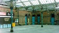 Part of the run-down concourse at Tynemouth station in 1981 [see image 38207].<br><br>[Colin Alexander //1981]