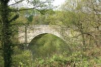 The historic Causey Arch in May 2006, seen from alongside the trackbed of the Tanfield Railway. [See image 41776]<br><br>[John Furnevel 09/05/2006]