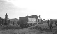 CR123 on the site of Silloth shed on 13 June 1964, following arrival with the <I>Solway Ranger</I> from Carlisle [see image 39700].<br><br>[K A Gray 13/06/1964]