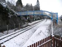 View east at Loch Awe station on 13 February 2013.<br><br>[John Yellowlees 13/02/2013]