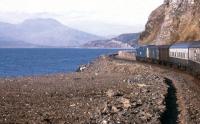 A spring 1971 view from a Kyle-Inverness train skirting Loch Carron.<br><br>[Frank Spaven Collection (Courtesy David Spaven) //1971]
