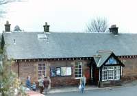 Last day at Kilmacolm. Station frontage on 10 January 1983 [see image 37159]. <br><br>[Colin Miller 10/01/1983]