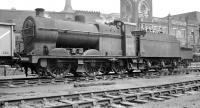 An undated photograph showing Fowler 4F 0-6-0 no 44143 against the unmistakable backdrop of 14B Kentish Town shed. The locomotive was reallocated to Saltley in late 1958 and was finally withdrawn from there in October 1962.<br><br>[K A Gray //]
