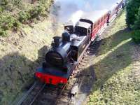 Robert Stephenson 0-6-0T <I>Twizell</I> (2730/1891) in action on the Tanfield Railway on 30 March 2013. The locomotive is seen departing from Andrews House with a train for Sunniside.<br><br>[Colin Alexander 30/03/2013]