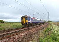 156450 is the rear unit on a Glasgow bound service off the West Highland Line passing Brooks Farm level crossing near Ardmore East on 28 May 2010.<br><br>[John McIntyre 28/05/2010]