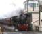 LMS 2-8-0 no. 48151 heading west approaching Bamber Bridge station over the level crossing on 8 February 2013 with <I>The Lancastrian</I> railtour.<br><br>[John McIntyre 08/02/2013]