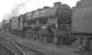 Stranger in the camp. A smart looking Saturday visitor to Gateshead on 6 October 1962 is Leeds Holbeck Royal Scot no 46109 <I>Royal Engineer</I>. The 'Scot' had only two more months of operational service remaining before withdrawal from 55A at the end of December. <br><br>[K A Gray 06/10/1962]