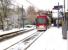 The light rail side of the station at Birmingham's Jewellery Quarter [see image 42485] with the 13.26 Midland Metro tram to Wolverhampton St. Georges arriving.  (there was a 15-minute interval service, being a Sunday)<br><br>[Ken Strachan 24/03/2013]