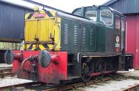 Hudswell Clarke 0-6-0DM D2511 at Oxenhope on 28 April 2013. Introduced as BR Class D2/12 the locomotive went to Barrow in Furness new in August 1961. It was withdrawn from there just over 6 years later in December 1967. After a spell working at NCB Hatfield Main Colliery D2511 was obtained by the KWVR.<br><br>[Colin Alexander 28/04/2013]