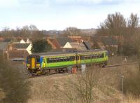A DMU leaving Acle in February 2006 on a Norwich - Great Yarmouth service.<br><br>[Ian Dinmore /02/2006]