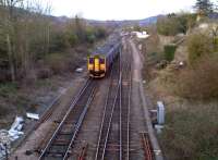 A class 150 Sprinter turns off the London bound Great Western main line at Bathampton Junction on 30 March to head for Weymouth. [See image 42821]<br><br>[Ken Strachan 30/03/2013]