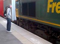 Grille spotting on platform 7 at Nuneaton. Don't knock it 'til you've tried it.<br><br>[Ken Strachan 17/05/2013]