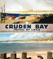 Above is a poster depicting Cruden Bay Hotel, built amongst the dunes north of Aberdeen by the GNSR to cater for golfers using the championship course. An electric tramway ran from Cruden Bay Station on the Boddam branch. The hotel was demolished after WW II, though the exceptional golf course remains. Below is the view in 2013. [See image 40796]<br><br>[Brian Taylor /05/2013]
