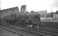 Royal Scot 4-6-0 no 46128 <I>The Lovat Scouts</I> stands at Carlisle in July 1964. The locomotive is waiting to take over the 1.30pm Euston - Perth.<br><br>[K A Gray 04/07/1964]