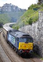 The Darlington - Dundee Northern Belle between Kinghorn tunnel and station on 15 June behind 47501. No 47832 was on the rear of the train.<br><br>[Bill Roberton 15/06/2013]