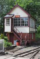 The tidy Signal Cabin at Alston, South Tynedale Railway. on 18th June 2013.<br><br>[Brian Taylor 18/06/2013]