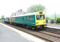 Network Rail inspection saloon (ex-BR Southern Region General Manager's Saloon) 975025 <I>Caroline</I> being propelled south through Horton-in-Ribblesdale on 19 June by DRS 37419. <br><br>[Jim Peebles 19/06/2013]