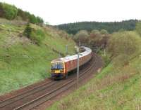 A trio of Royal Mail Class 325s at the start of the 10 mile descent towards Beattock, having just passed the summit on 3 June 2013. <br><br>[John McIntyre 03/06/2013]