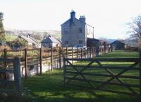 The old station at Lofthouse-in-Nidderdale, North Yorkshire, in November 2004. View platform side looking south east towards Pateley Bridge.<br><br>[John Furnevel 04/11/2004]