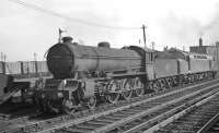 An undated photograph showing B16 4-6-0 no 61463 with an EE Type 4 alongside Heaton shed. The B16 was subsequently withdrawn from Hull Dairycoates in June 1964 and cut up at nearby Draper's scrapyard 3 months later.<br><br>[K A Gray //]