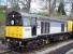 Railfreight Coal liveried 20031 photographed at Oxenhope on 27 April 2013 during the KWVR Diesel Gala. <br><br>[Colin Alexander 27/04/2013]