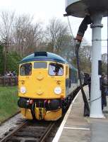 A gleaming 26038 alongside the water tower at Oxenhope on 28 April.<br><br>[Colin Alexander 28/04/2013]