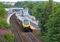 A Dundee - Penzance CrossCountry service leaves Inverkeithing on 29 July.<br><br>[Bill Roberton 29/07/2013]