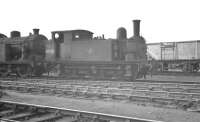 Holden J67  0-6-0 no 68500, built by Beyer-Peacock in 1893, thought to have been photographed in the yard at Stratford, from where it was withdrawn in January 1961.<br><br>[K A Gray //]