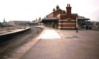 The partially demolished Gloucester Eastgate station looking south west in 1977, less than two years after closure. A supermarket, together with new roads and car parks, now occupy the site. <br><br>[Ian Dinmore //1977]