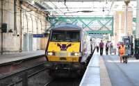 <I>I know that face...</I> The East Coast 14.00 service to London Kings Cross awaiting its departure time at Waverley platform 11 on 9 August 2013.<br><br>[John Furnevel 09/08/2013]