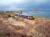 Nearing journey's end on the Kyle line, a train passing Garnmore on 25 April 2013.<br><br>[Ewan Crawford 25/04/2013]