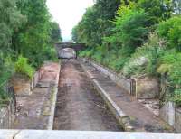 View south over the remains of the 1847 Eskbank station on 28 August 2013.<br><br>[John Furnevel 28/08/2013]
