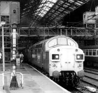 An unidentified class 37 waits to take a train out of Liverpool Street in February 1982.<br><br>[John Furnevel 18/02/1982]