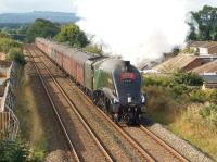 A4 pacific no. 60009 <I>Union of South Africa</I> approaching Clitheroe running some 5 minutes ahead of time with the outward leg of the <I>Cumbrian Mountain Express</I> on 7 September 2013.<br><br>[John McIntyre 07/09/2013]