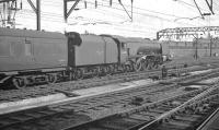 Stanier 'Coronation' Pacific no 46225 <I>Duchess of Gloucester</I>  southbound from Crewe on 10 August 1962 with a Holyhead - Euston train.<br><br>[K A Gray 10/08/1962]