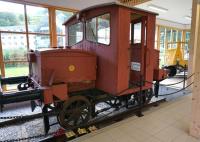 Old battery operated Flamsbana PW locomotive in the museum at Flam in September 2013.<br><br>[Bruce McCartney 06/09/2013]