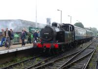 LMS Jinty 0-6-0T 47493 at Tunbridge Wells Station on the Spa Valley Railway on 14 September 2013.<br><br>[Peter Todd 14/09/2013]