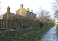The former Lanchester station in November 2012. Closed to passengers in 1939 but still a private residence. The Consett to Durham line finally closed to freight in 1964. This view looks towards Knitsley and Consett along the cycleway that was later built on the trackbed.<br><br>[Mark Bartlett 27/11/2012]