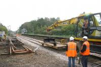 Tracklaying at Brundall in November 2006.<br><br>[Ian Dinmore /11/2006]