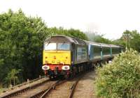 DRS 47802 leaving Acle on the rear of a Norwich - Great Yarmouth train on 21 June 2011. DRS 47712 is on the front of the train [see image 43341] <br><br>[Ian Dinmore 21/06/2011]