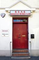 Entrance to the RSAS Barassie Works Club in Shore Street, Troon, on 5 September 2013. [See image 43927]<br><br>[Colin Miller 05/09/2013]