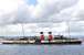 PS <I>Waverley</I> nears Largs pier on 30 July 2013.<br><br>[Bill Roberton 30/07/2013]