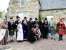 Some of the guests involved in the Strathspey Railway celebrations on 3 August 2013 [see image 44056] posing for photographs outside Grantown Museum in Victorian costume prior to the official opening. An exhibition about the railway is currently running here.<br><br>[John Gray 03/08/2013]