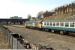 50029 <I>Renown</I> approaching Exeter Central with a train from London in 1984. Through the bridge a classmate is preparing to leave the platform on the reverse journey.<br><br>[Ian Dinmore 31/03/1984]