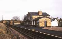 The 1864 station at Fearn, seen in January 1989 looking north towards the B9165 road bridge.<br><br>[Ian Dinmore /01/1989]