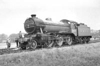Gresley K4 2-6-0 no 3442 <I>The Great Marquess</I> at Embsay Junction on 4 May 1963 running round the RCTS (West Riding Branch) <I>'Dalesman'</I> railtour, which had originated from Bradford Forster Square. [See image 31094]<br><br>[K A Gray 04/05/1963]